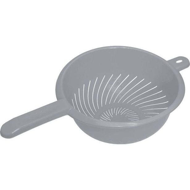 cedník d24x11cm s rukoj., sever.šedá, plast