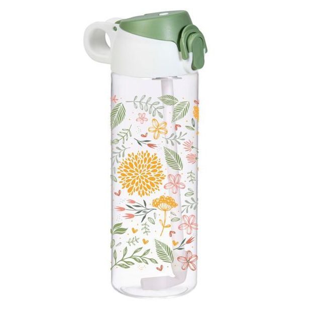 TORO LÁHEV NA VODU DEKOR BOTANICA S BRČKEM 750 ML,PLAST