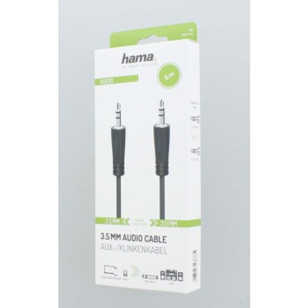 Hama audio kabel jack 3,5 mm, 5 m