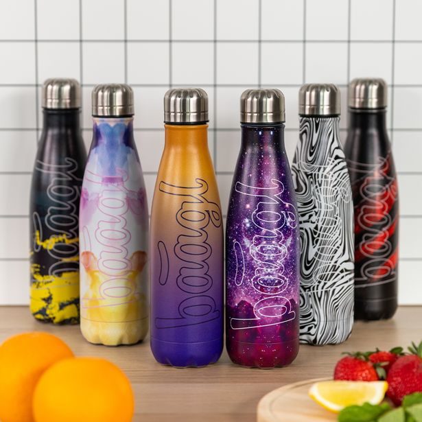 BAAGL Termoláhev s kovovým víčkem Gradient žluto-fialová, 500 ml