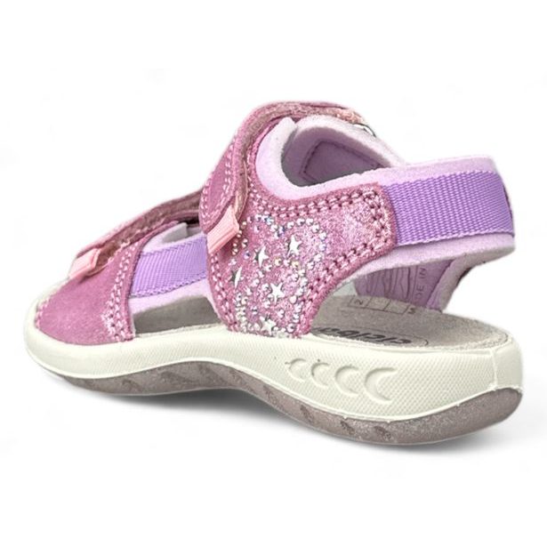 Dívčí sportovní kožené sandály Ciciban - Růžová