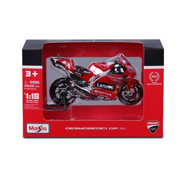 Maisto Maisto - Motocykl, Ducati Lenovo team 2022, (#43 Jack Miller), 1:18