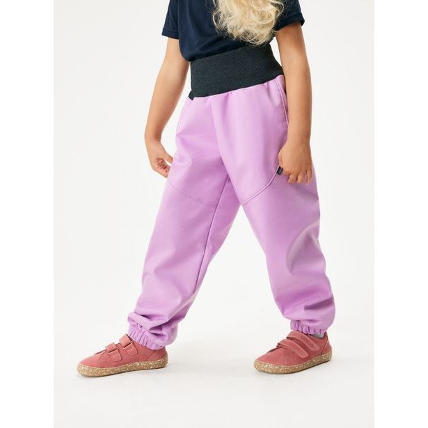 Dětské softshellové kalhoty s beránkem Light, Lila