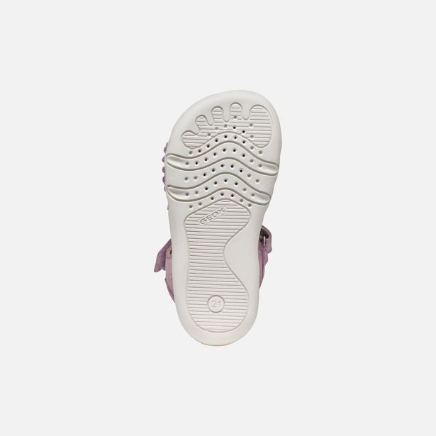 Růžové dívčí barefoot sandály Geox Sandal Steppieup
