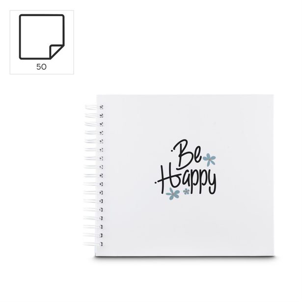 Hama album klasické spirálové Good Things HAPPY 28x24 cm, 50 stran
