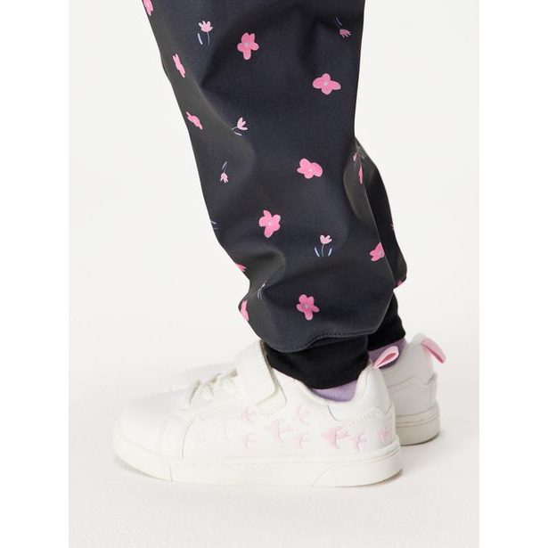 Unuo, Batolecí softshellové kalhoty s fleecem Basic, Černá, Květiny