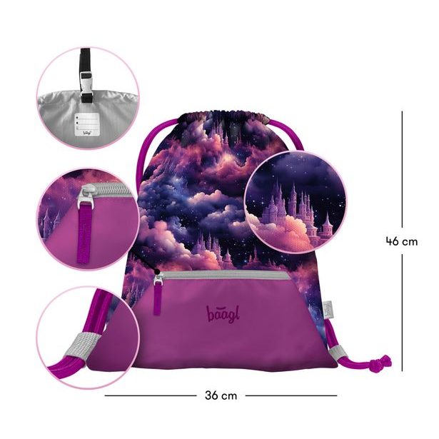 BAAGL Sáček s kapsou Jednorožec Království