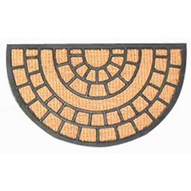 TORO Rohožka půlkruh kokos a guma, 40 x 70 cm_hamashop