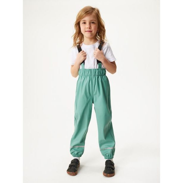 Unuo Dětské nepromokavé kalhoty bez zateplení, Zelená