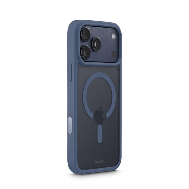 Hama Frame Protect, kryt pro Apple iPhone 17 Pro Max, magnetický, průhledný/modrý