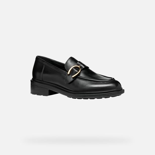 Černé dámské mokasíny Geox Walk Pleasure