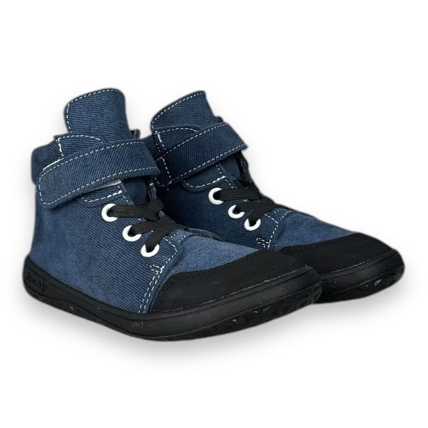 Dětská celoroční obuv Jonap BAREFOOT - Modrá riflovina