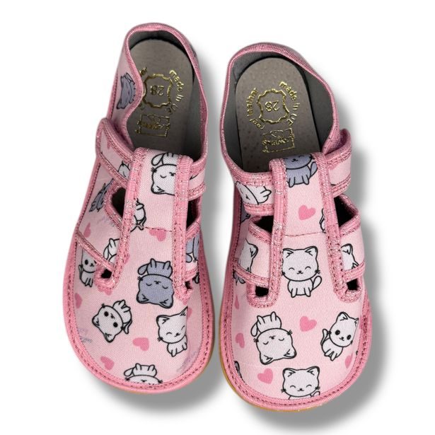 Raweks ZUZIA ZA01 – dětské barefoot přezůvky - Kočička