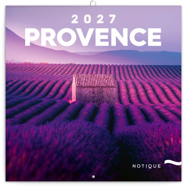 NOTIQUE Poznámkový kalendář Provence 2027, 30 x 30 cm