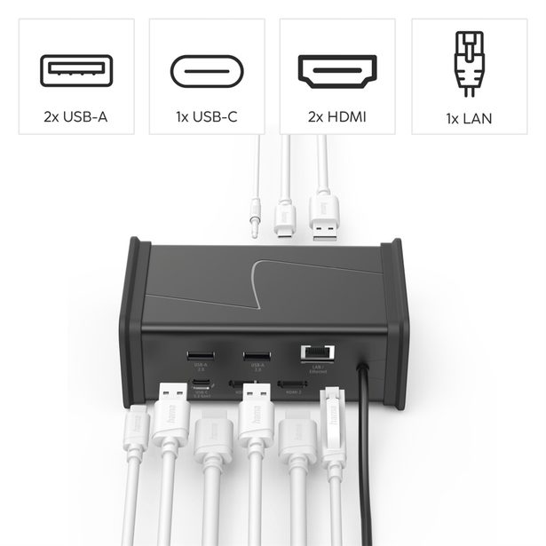 Hama UBS-C 3.2 Gen1hub Connect2Office, 9 portů