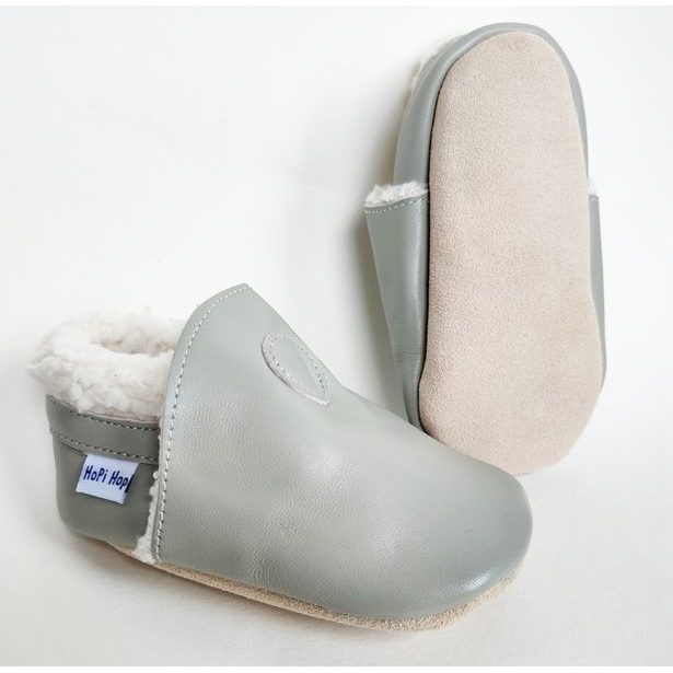 Hopi Hop Barefoot kožené zimní capáčky - šedé