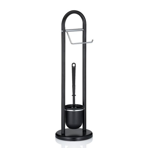 KELA WC sada Fabio, černá 19x65 cm KL-20998