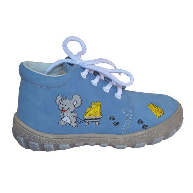 Dětská kožená obuv JONAP 022N Myš Modrá