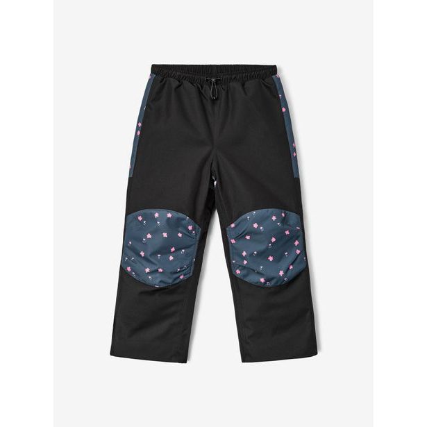 Unuo, Dětské zimní rostoucí oteplovačky Polar, Černá, Květiny