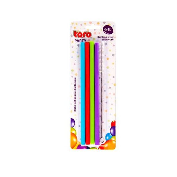 TORO BRČKA SILIKONOVÁ 4KS+ČISTIČ BRČEK, 20CM_hamashop