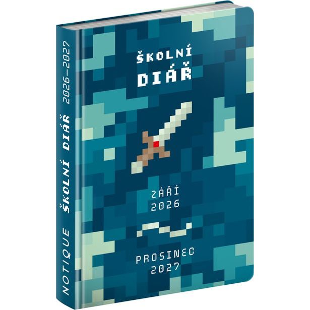 NOTIQUE Školní diář Gamer (září 2026 – prosinec 2027), 9,8 x 14,5 cm