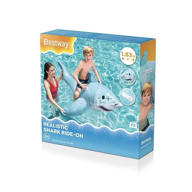 Nafukovací žralok s držadly, 1,83m x 1,02m