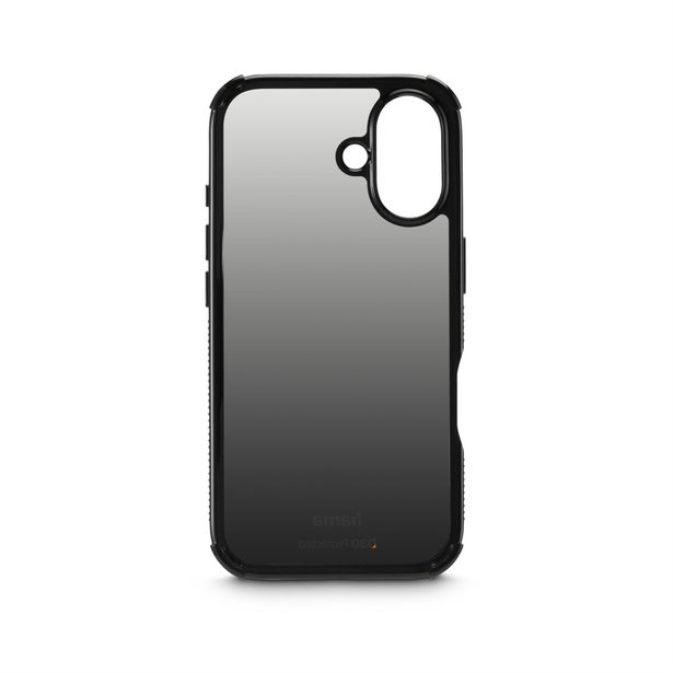 Hama Extreme Protect, kryt pro Apple iPhone 16, materiál D3O, průhledný černý