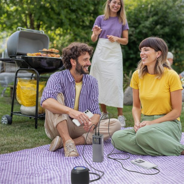 Hama High Power 200 W, powerbanka, 24000 mAh, 2x USB-C, 1x USB-A, PD, QC, displej