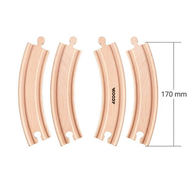 Příslušenství k dráze "Kulaté koleje dlouhé", 4ks