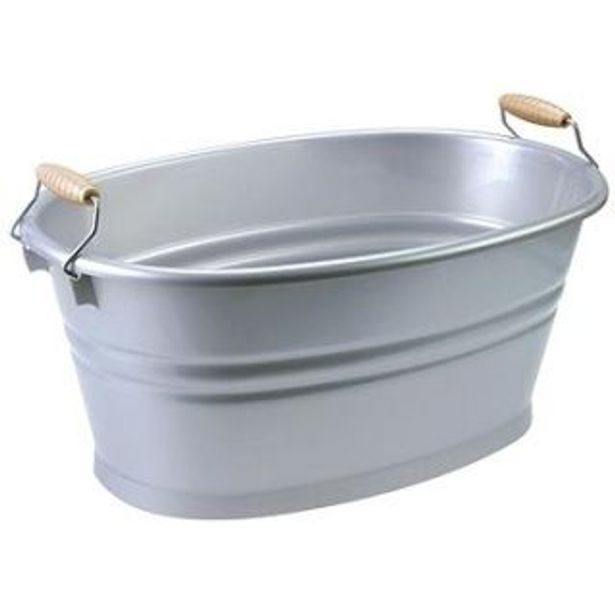 škopek 28l NOSTALGIA ovál, stříbrné, 59x39x25cm Tontarelli, plast