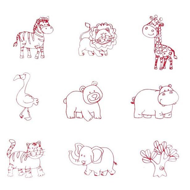 Razítka "Exotická zvířata"