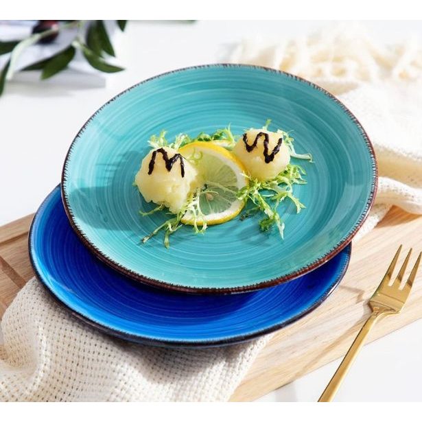 HIT Jídelní sada talířů 18 ks AZURE modrá HT-24327132