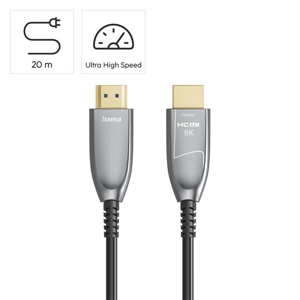 Hama optický aktivní HDMI kabel 8K Ultra High Speed, 20 m