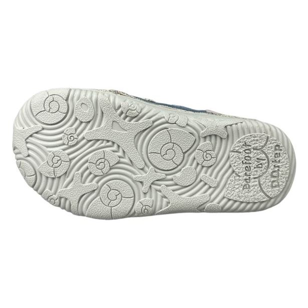 DDstep dětské plátěné BAREFOOT boty - Modré s hvězdami