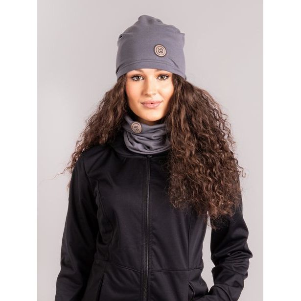 Unuo, Dámský nákrčník z teplákoviny Basic, Šedá