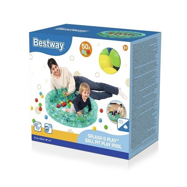 Bestway Nafukovací bazén s míčky (50ks), průměr 91cm