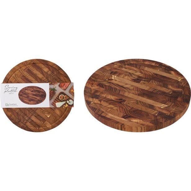 EXCELLENT HOUSEWARE Prkénko servírovací a krájecí teakové dřevo 28 x 2 cm KO-210001330