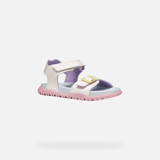 Bílé dívčí sandály Geox Sandal Fusbetto