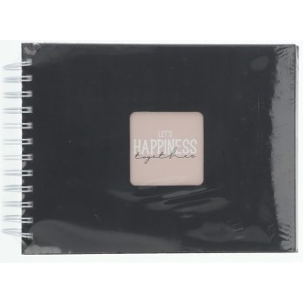 Hama album klasické spirálové FINE ART 24x17 cm, 50 stran, nová černá, bílé listy