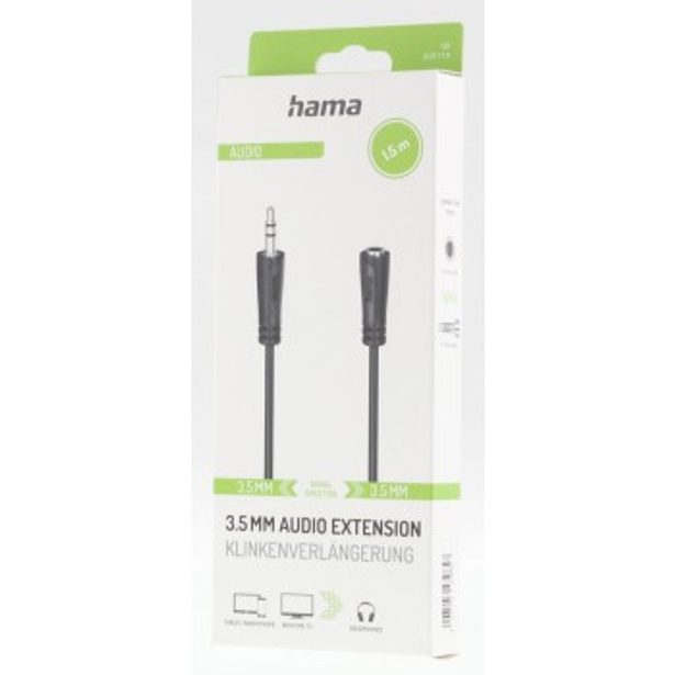 Hama prodlužovací audio kabel jack 3,5 mm, 1,5 m
