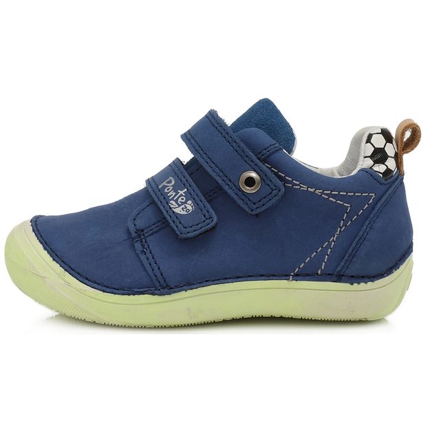 Ponte20, dětské boty, kožené, DA03-1-624 modré fotbal