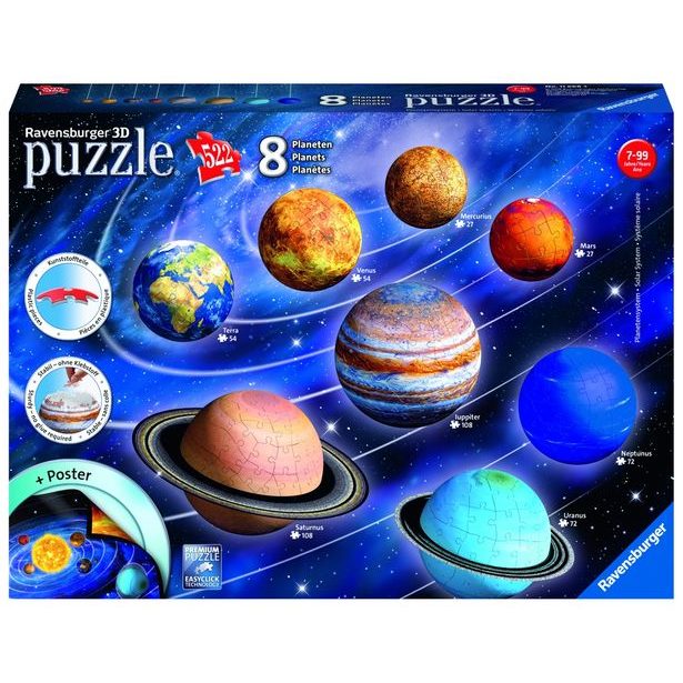 Planetární soustava; 960 dílků 3D