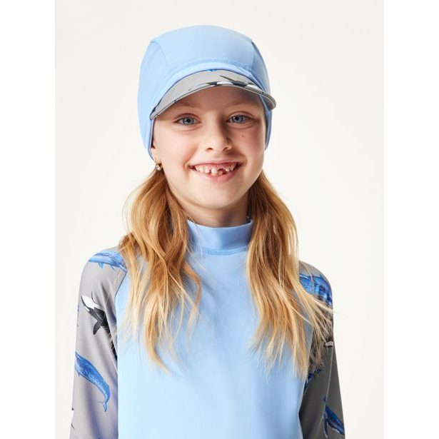 Unuo, Dětská kšiltovka s UV ochranou 50+, Sv. Modrá, Velryby