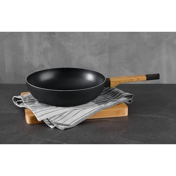 BERGNER Wok pánev s nepřilnavým povrchem 28 cm Earth Black BG-34627-BK