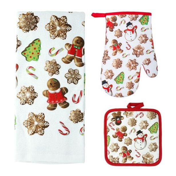 TORO SET KUCHYŇSKÝ-RUKAVICE,CHŇAPKA,UTĚRKA PERNÍČKY_hamashop