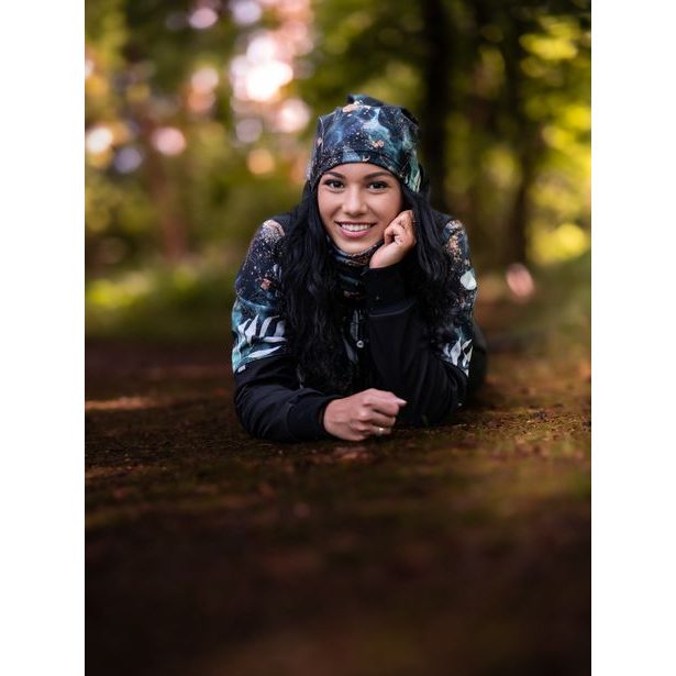 Unuo, Dámská čepice fleecová spadená, Listy a větvičky