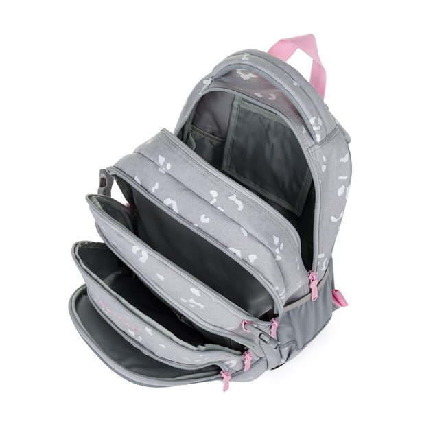 Studentský batoh OXY SCOOLER Grey geometric