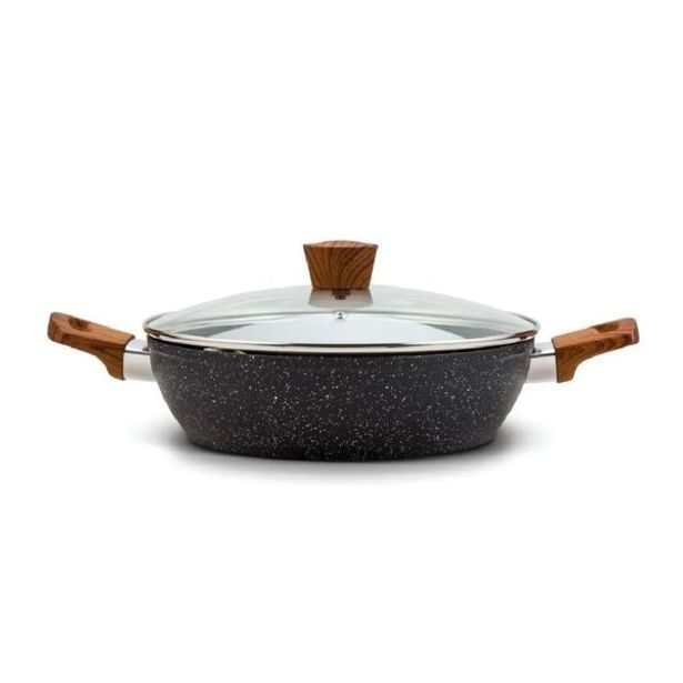 hrnec d28nízký+PO skl. NATURE, nepřiln.povrch-kámen, indukce