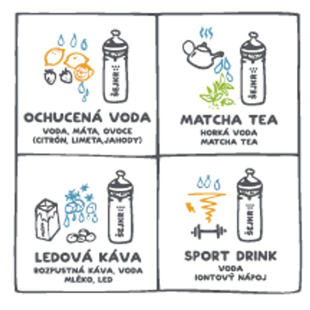 Zdravá láhev ŠEJKR bílý 0,7 l