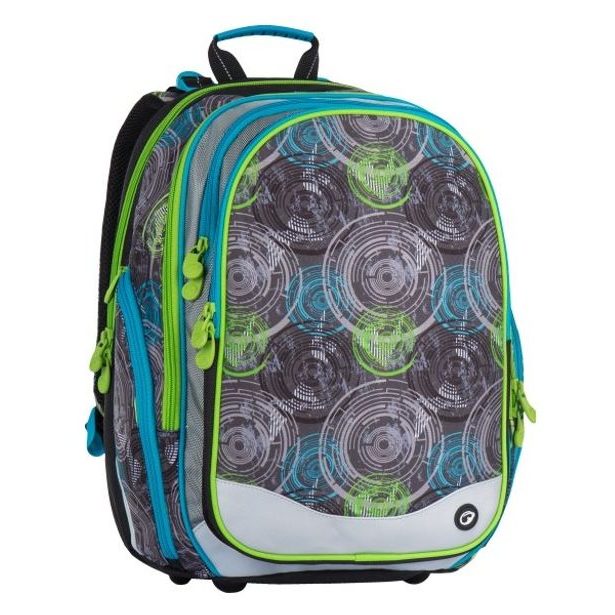 Školský batoh pre chlapcov Bagmaster ELEMENT 7 B GREY/BLUE/GREEN